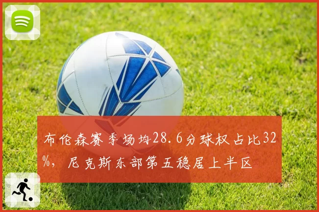 布伦森赛季场均28.6分球权占比32%，尼克斯东部第五稳居上半区
